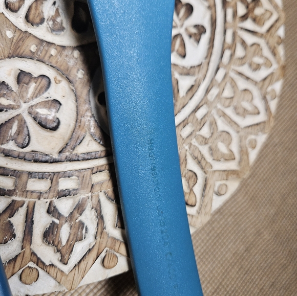 Rachael Ray Marine Blue Nylon Slotted Spoon & Spatula Set of two EUC - Picture 8 of 9